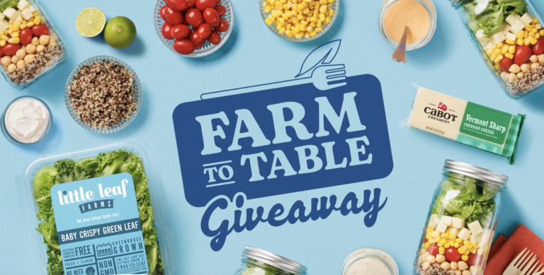 Enter to Win Big in the Cabot Creamery and Little Leaf Farms Farm To Table Giveaway!