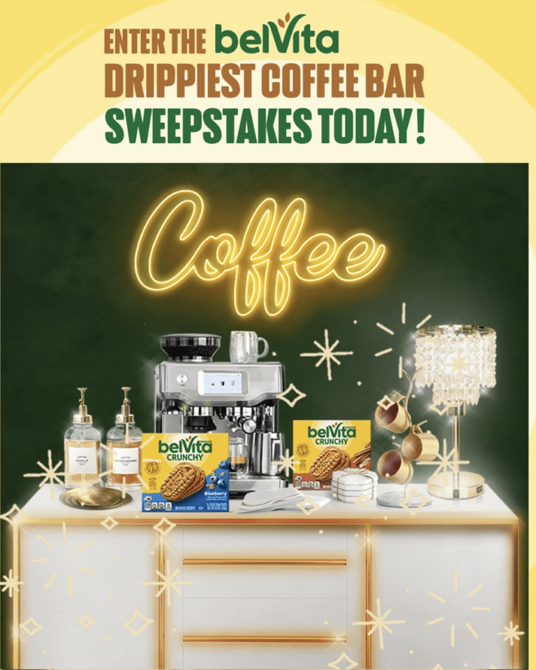 Enter belVita Drippiest Coffee Bar Ever Sweepstakes