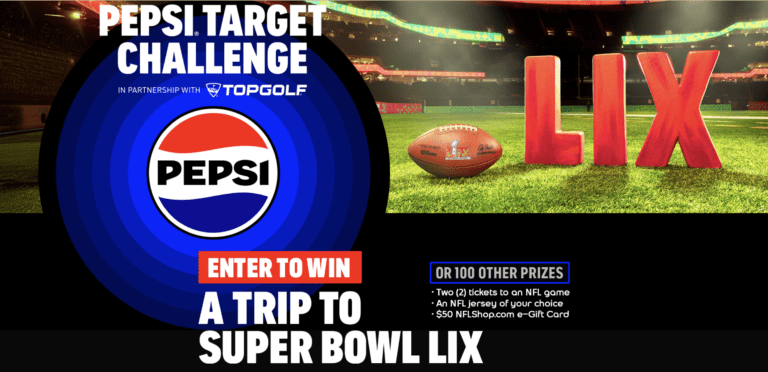 Enter the Pepsi Target Challenge Sweepstakes for a Chance to Win a Super Bowl Trip!