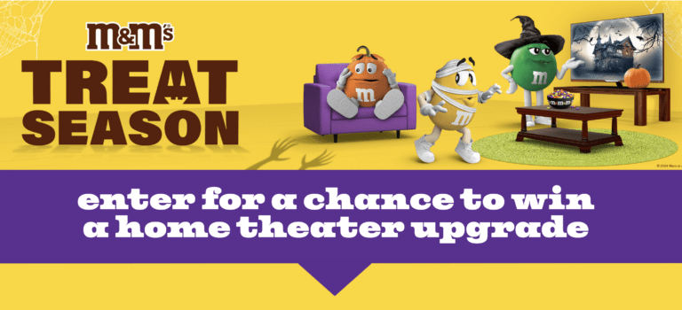 M&M’s® Halloween 2024 Sweepstakes: Win a $25,000 Home Theatre Makeover!