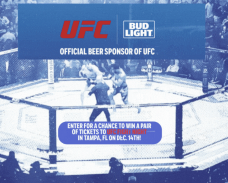 Enter the Bud Light FL UFC December Fight Sweepstakes & Win Free UFC Tickets or Gift Cards