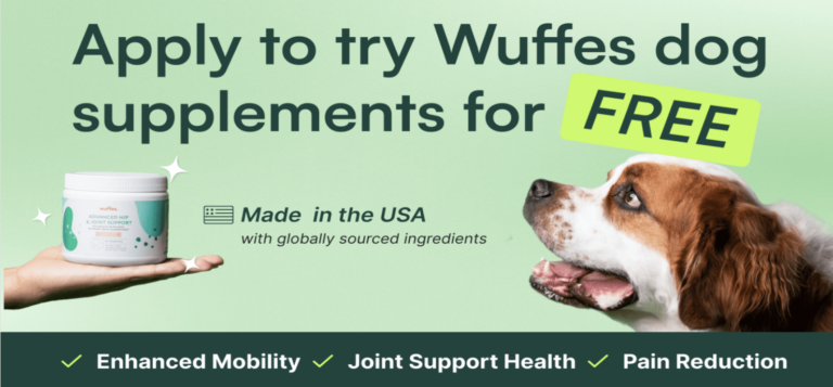 Apply to Receive a FREE Wuffes Chewable Dog Hip and Joint Supplement!
