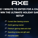 Win Big with the AXE Holiday Sweepstakes: Gaming Console, $750, and More!