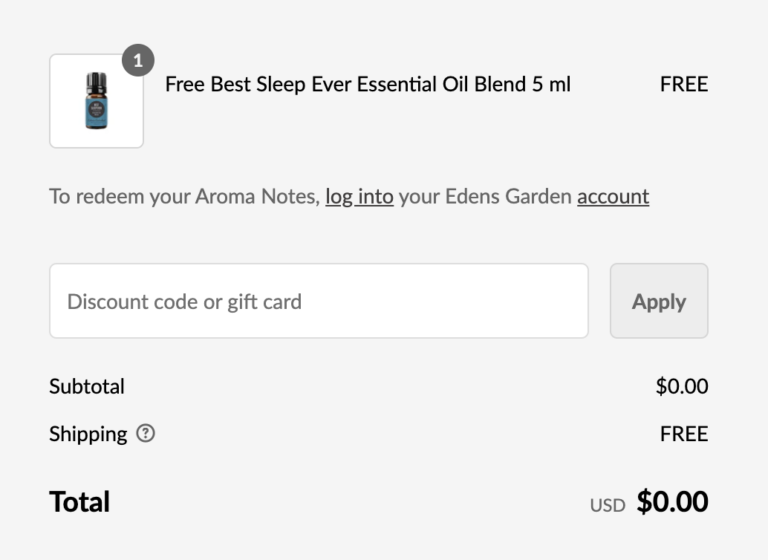How to Claim a Free Best Sleep Ever Essential Oil Blend from Edens Garden