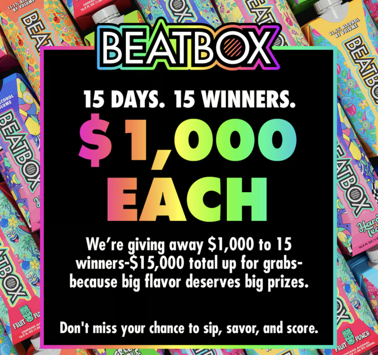 Win Big with the BeatBox Beverages Flavor Pays Big Sweepstakes!