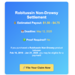 If You Bought Robitussin Non-Drowsy Products, You Could Get Paid!