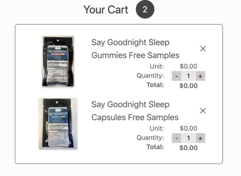 Say Goodnight Sleep Gummies & Capsules – Free Samples Available Now