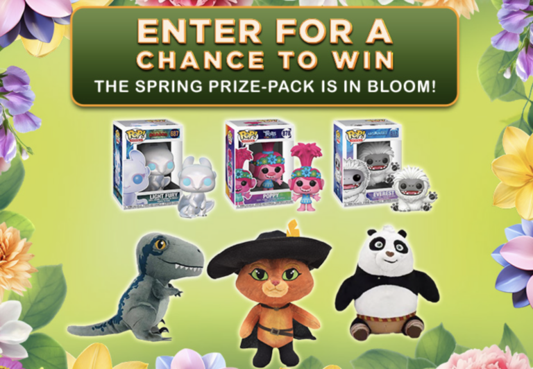 Enter the Spring Sweepstakes for a Chance at $500 in Adorable Movie Plush & Funko Collectibles
