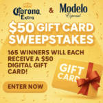 Win a $50 Gift Card in the Corona Extra & Modelo Especial Sweepstakes – Limited States!