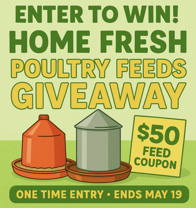 Win a Home Fresh Poultry Feeds Prize Pack – Mother Earth News Giveaway (One-Time Entry)
