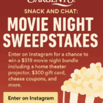 Sargento Movie Night Sweepstakes: Win a $519 Prize Pack to Host the Ultimate Night In