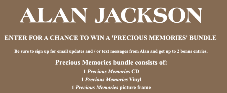 Win a Precious Memories Bundle Inspired by Alan Jackson