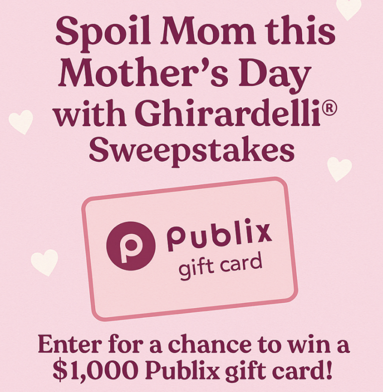 Win Daily in the Ghirardelli Mother’s Day Sweepstakes for Publix Gift Cards
