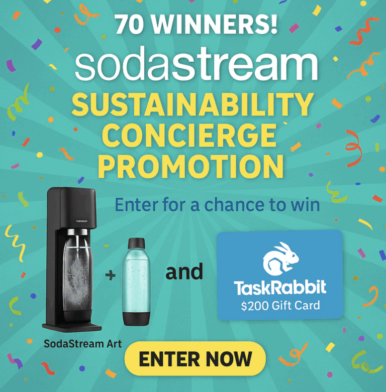 Get a Free SodaStream + $200 TaskRabbit Gift Card — SodaStream Sustainability Concierge Giveaway