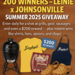Leinie x Johnsonville Summer 2025 Sweepstakes & Instant Win Game – 200 Winners, Grills, Gear, and Cash!