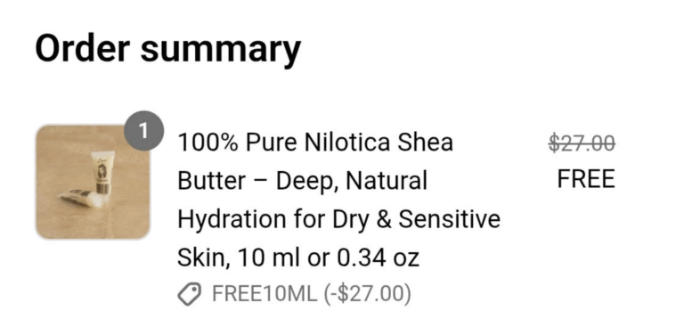 Get a FREE Jar of $27 Nilotica Shea Butter