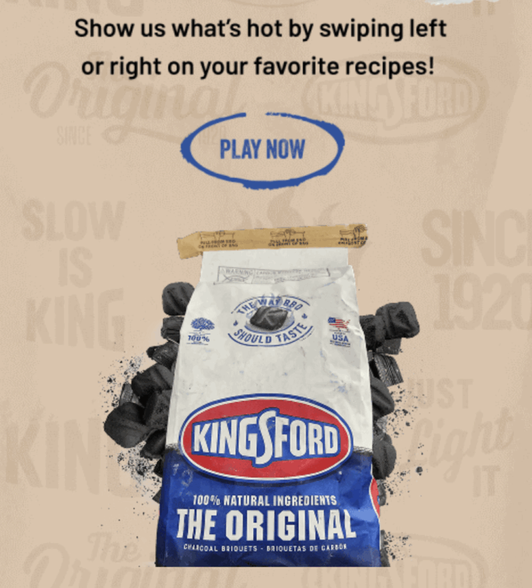 Win BBQ Gear & $1,000 Gift Cards in the Kingsford Sizzle or Fizzle Instant Win Game