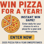 Win Pizza for a Year in the Miller Lite Instant Win & Sweepstakes Game (Over 200 Winners!)
