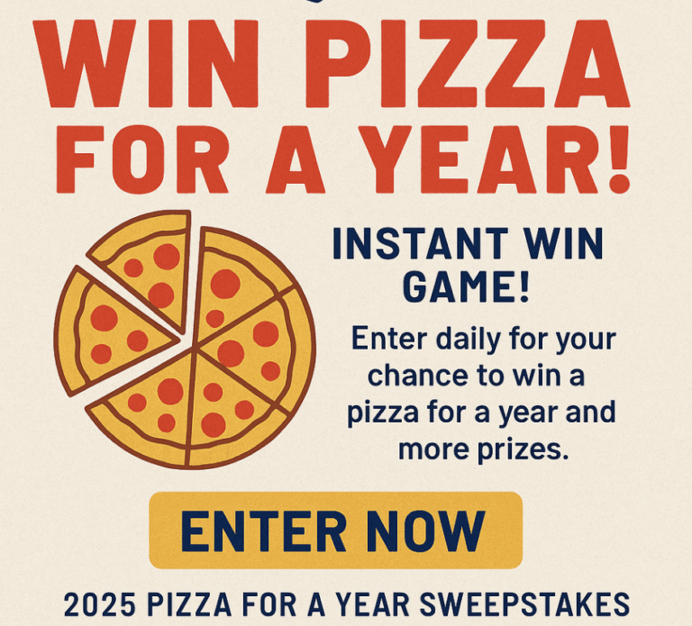 Win Pizza for a Year in the Miller Lite Instant Win & Sweepstakes Game (Over 200 Winners!)