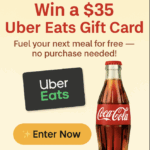 Win a $35 Uber Eats Gift Card in the Coca-Cola Meals Sweepstakes (100 Winners!)