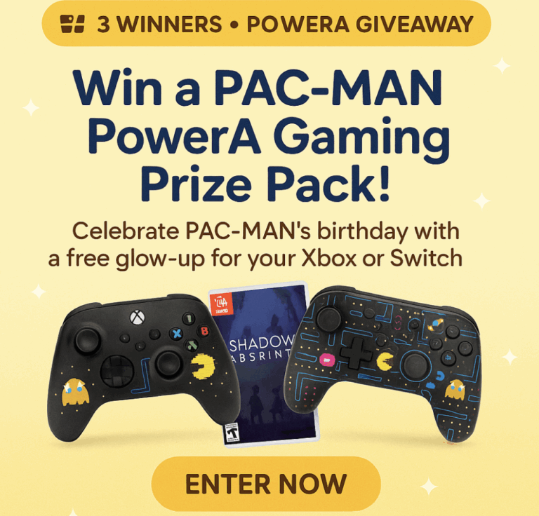 Win a PAC-MAN PowerA Gaming Prize Pack – 90 Entry Giveaway!