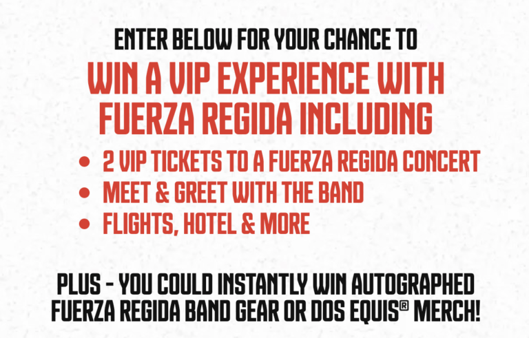 Win Fuerza Regida Concert Trips & Exclusive Merch in This Daily Instant Win Game