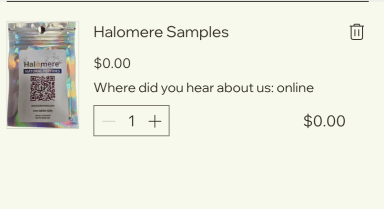 Try Halomere™ Peptide Supplement – Free 14-Day Sample Pack (Limited Time!)