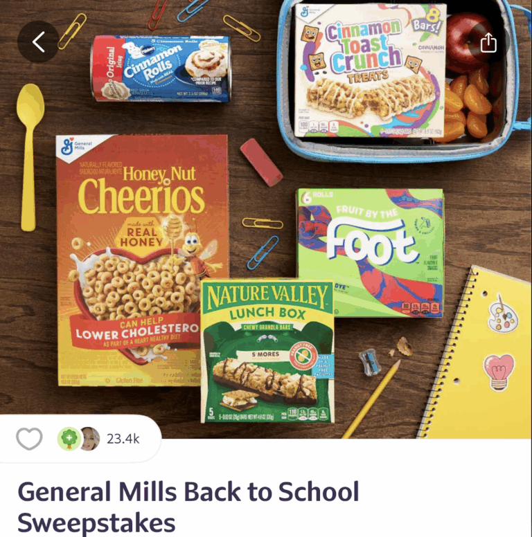 Win $200 in Fetch Points! General Mills Back to School Sweepstakes (Up to 6 Entries!)