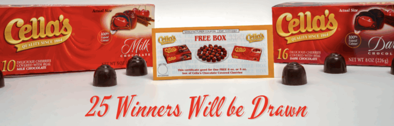 FREE Chocolate Alert: 25 Winners Will Score a Box of Cella’s for World Chocolate Day