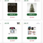 Daily Holiday Prizes in the 2025 Christmas in July Sweepstakes