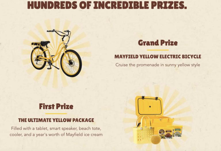 Win a Yellow E-Bike or Free Ice Cream in the 2025 Mayfield Turn Your World Yellow Sweepstakes