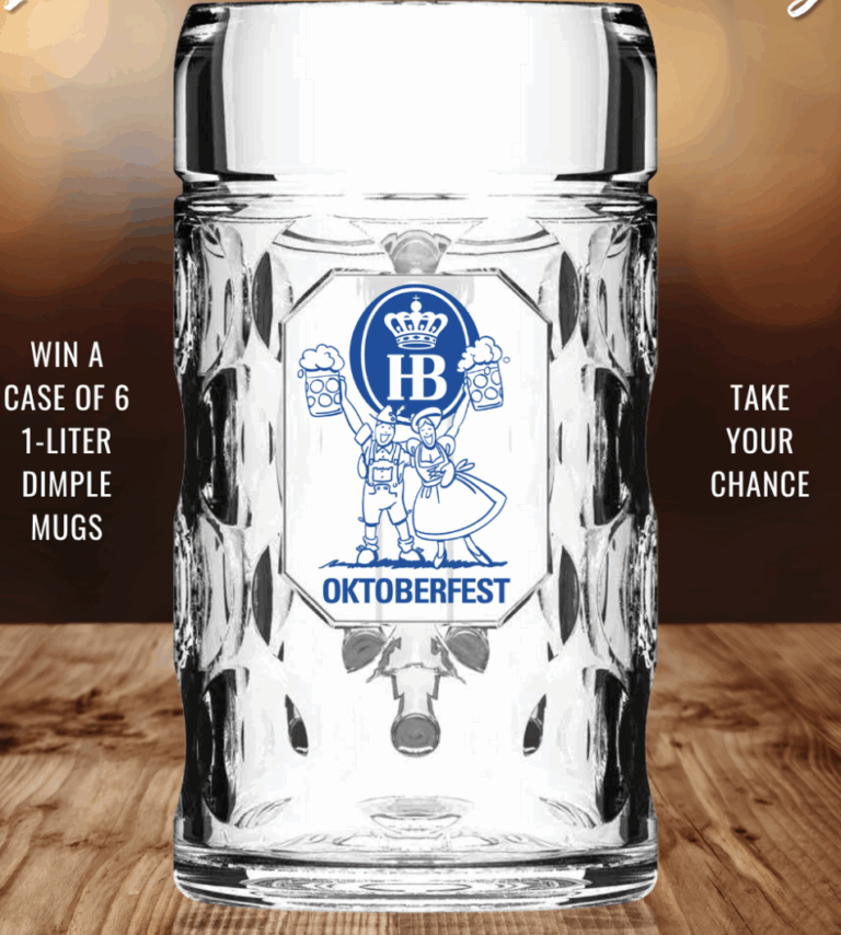 Win Hofbräu Beer Steins in the Oktoberfestbier Sweepstakes (One-Time Entry)