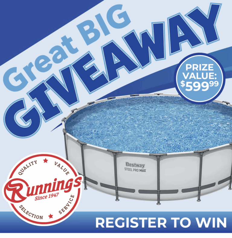 Win a $600 Backyard Pool in the Runnings Great Big Giveaway (One-Time Entry)