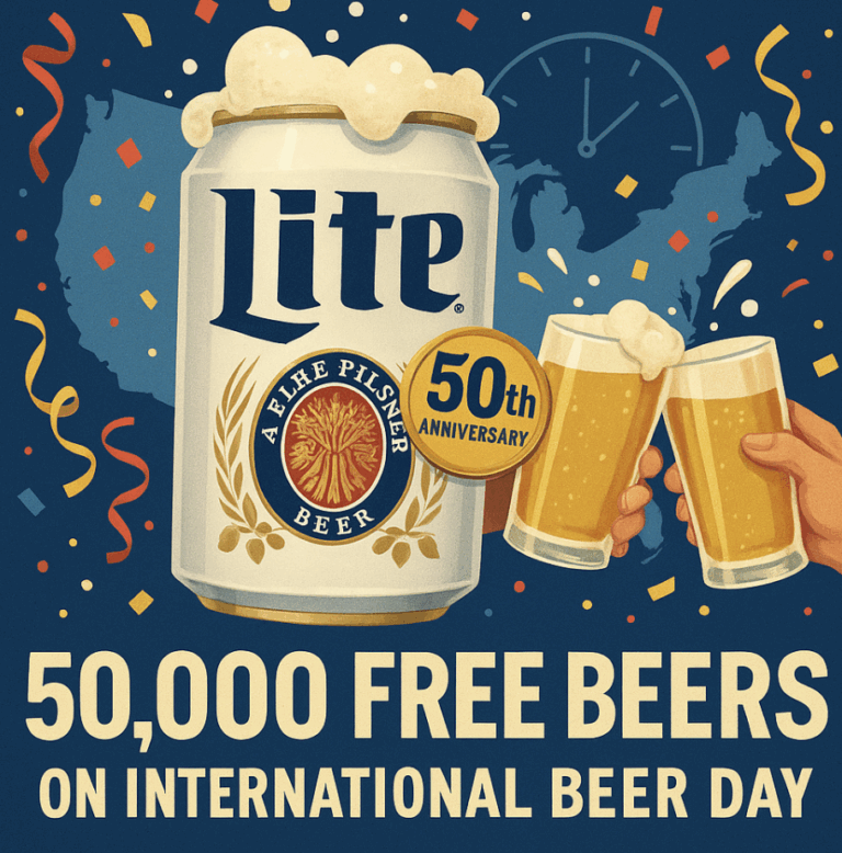 Miller Lite 50th Anniversary Beer on Us Sweeps