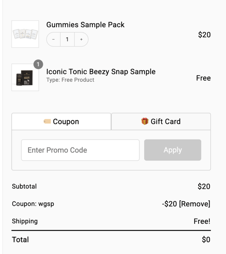 FREE Gummies Sample Pack – Iconic Tonic Beezy Snap!