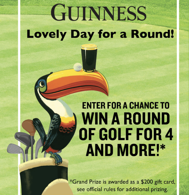 Guinness Golf Sweepstakes — Daily Entry for $200 Gift Cards & Golf Gear