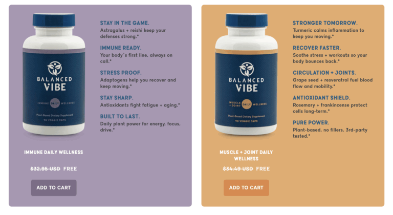 Grab a Free Balanced Vibe Wellness Supplement