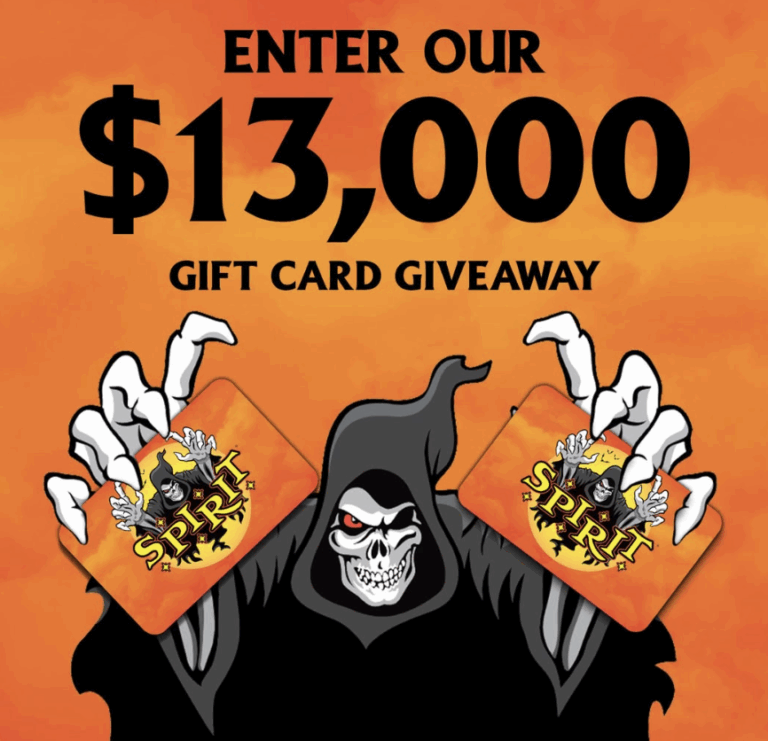 Win a $500 Spirit Halloween Gift Card in the Spirit Halloween Sweepstakes