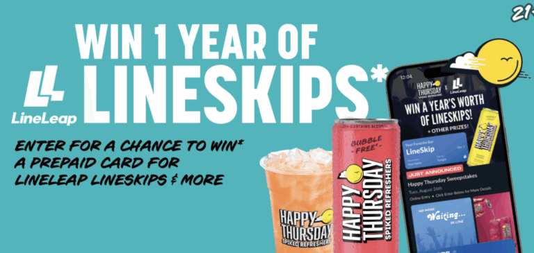 Happy Thursday LineLeap Sweepstakes: Play the Instant Win Game and Enter for $1,300