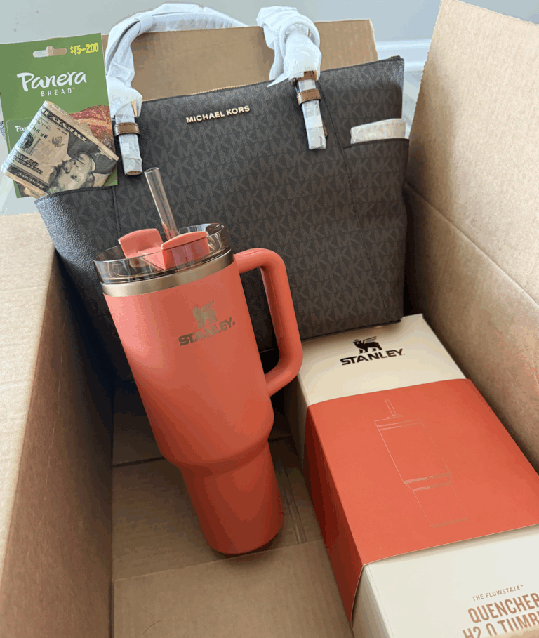 Stanley, MK Bag, Panera Gift Card & Cash 9/4