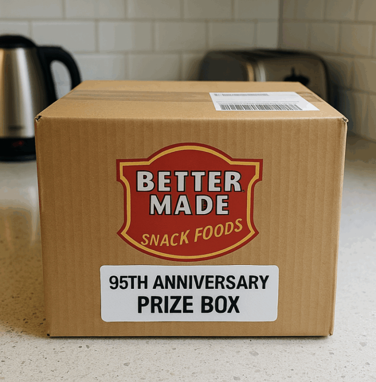Better Made 95th Anniversary Sweepstakes: Win Snack Boxes and Branded Gear
