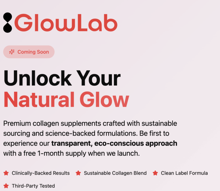 FREE Collagen for a Month? Glow Lab Launches With a Big Promise