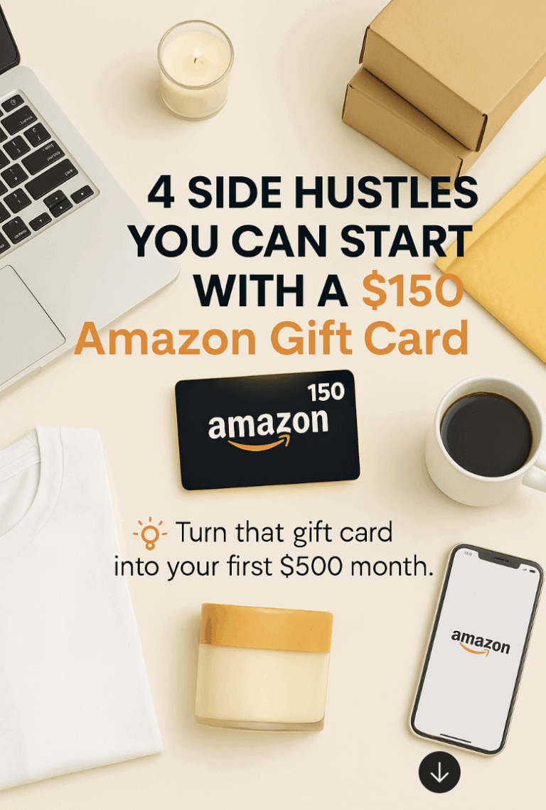 4 Side Hustles You Can Start with a $150 Amazon Gift Card