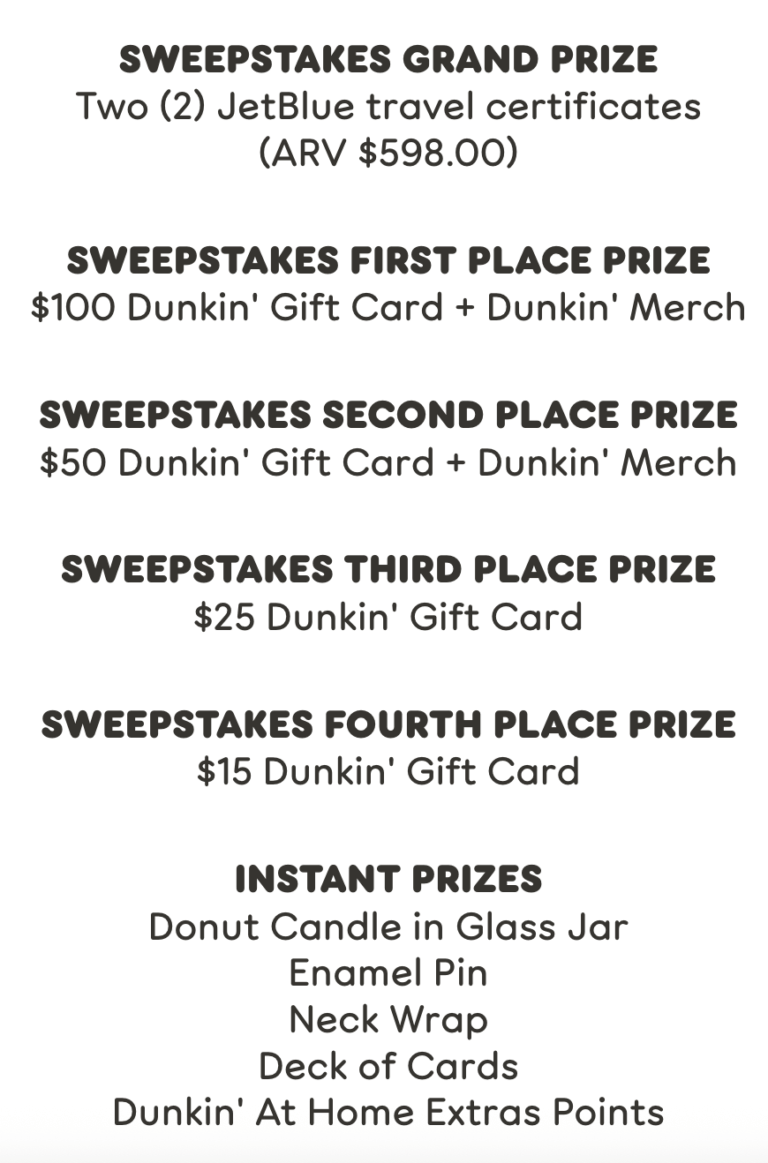 Win JetBlue Flights, Dunkin’ Prizes & Instant Wins in the Dunkin’ Cozy Connect Game