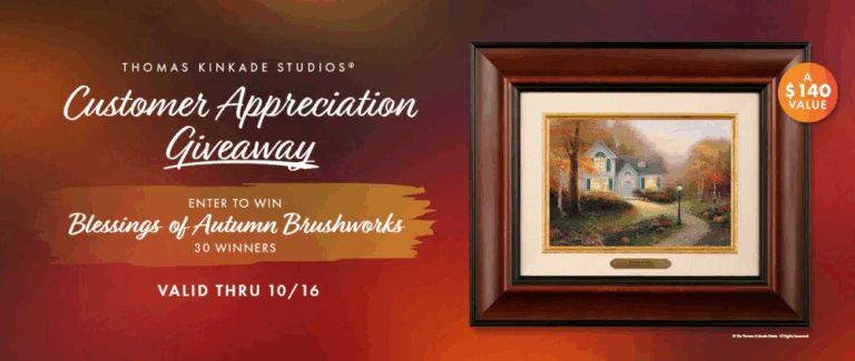 The Thomas Kinkade Blessings of Autumn Giveaway Is Giving Every Entrant a Gift