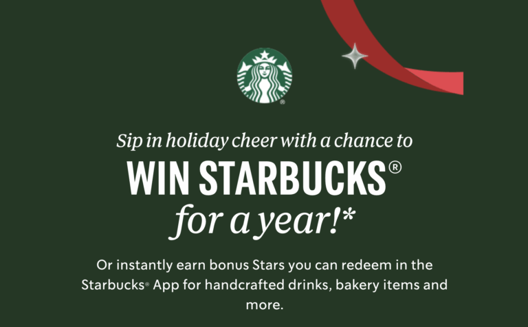 Starbucks Uncap, Scan & Win Instant Win Game & Sweepstakes – Play Today for Free Starbucks Prizes