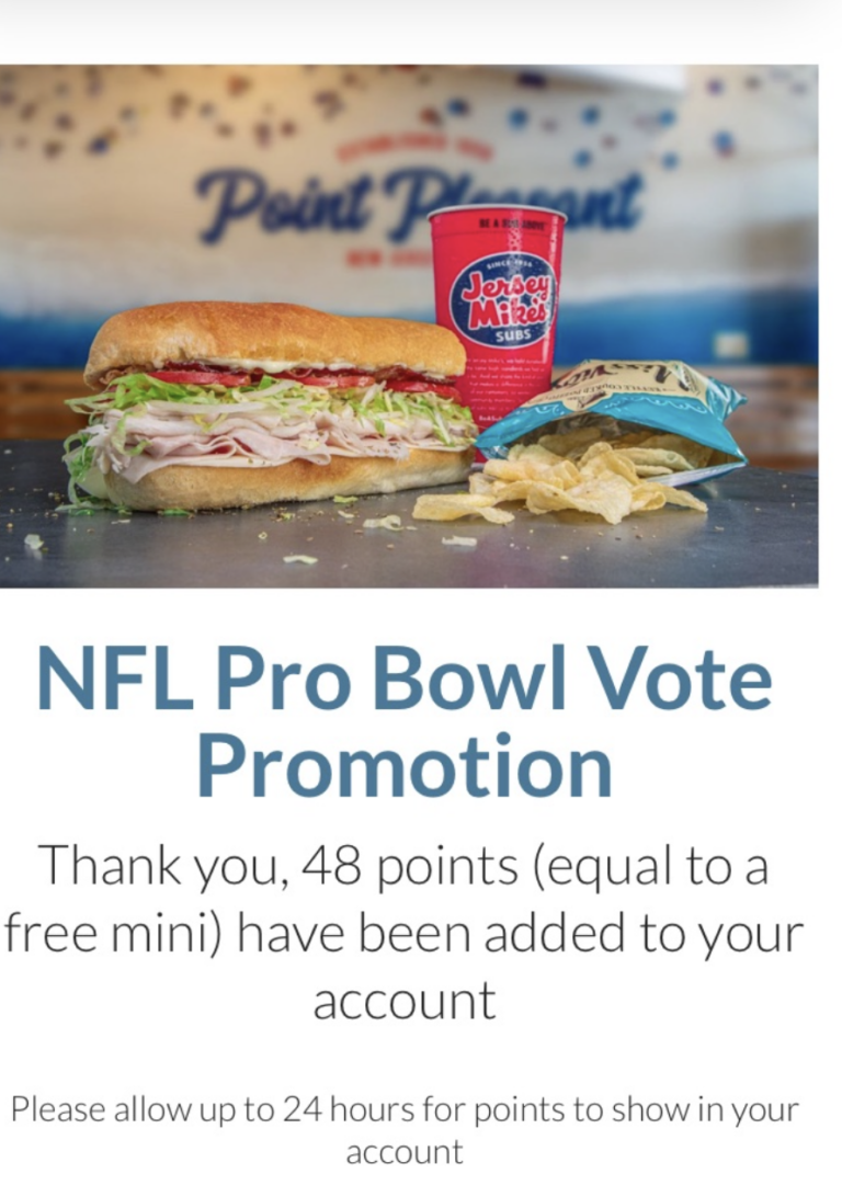 FREE Jersey Mike’s Mini – No Purchase Required