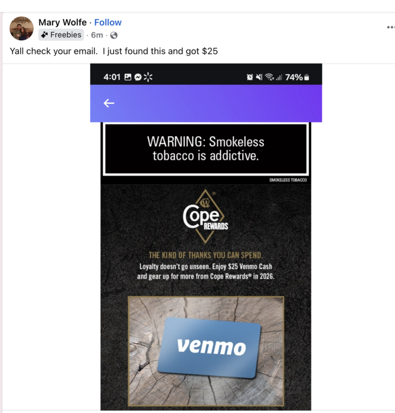 Did Copenhagen Rewards Send YOU $25 on Venmo?