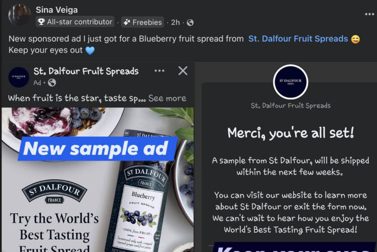 FREE St. Dalfour Sample