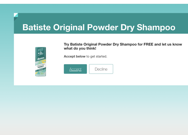 NEW Batiste Sampling MissionScore a FREE Dry Shampoo